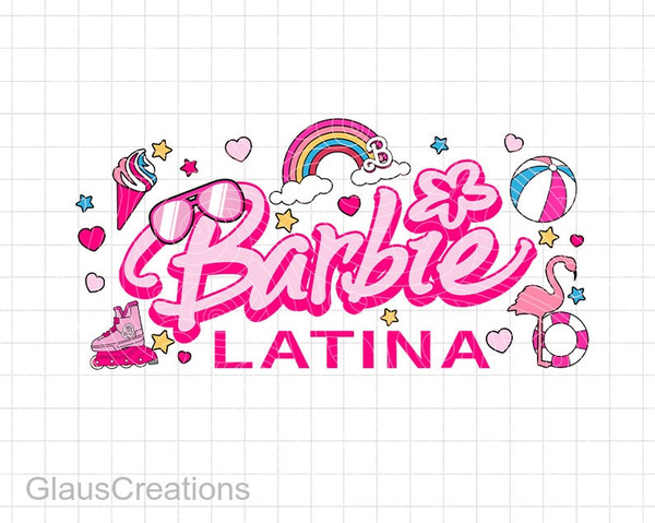 Latina Barb Pink Png file, Latina T-shirt,Latin Pink Doll Png File, Girls Doll Digital Png File for Sublimation Retro Pink Wavy PNG Shirt - 1.jpg