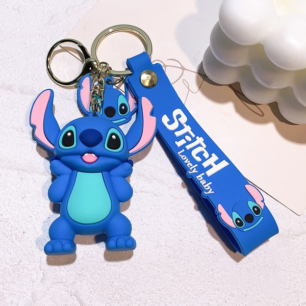 Fashion Kawaii Stitch Keychain Disney Silicon Key Chain Lilo - Inspire  Uplift