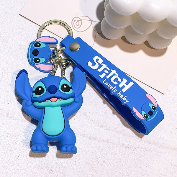 4 Styles Lilo & Stitch Cartoon Anime Figure Keychain - China