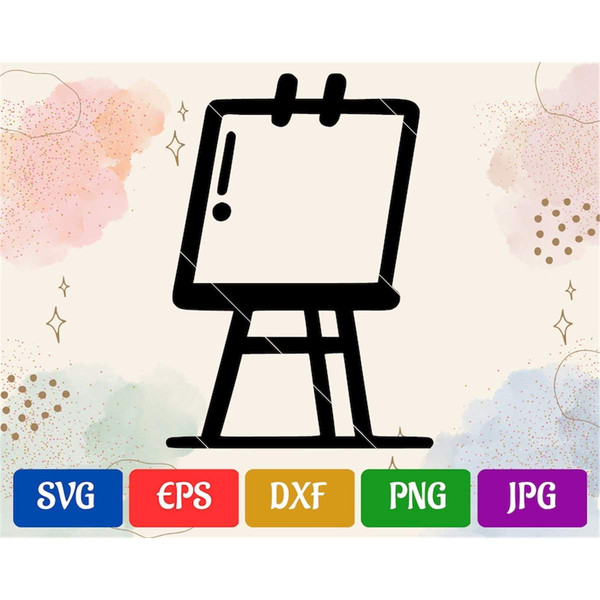 Art Easel SVG Artist Clip Art Cut File Silhouette dxf eps p - Inspire Uplift