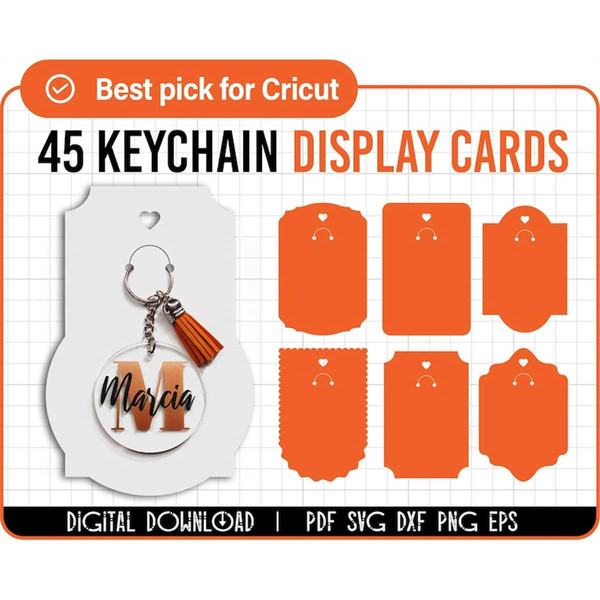 4 Keyring Display Card Template Graphic by Mareeya Studio · Creative Fabrica