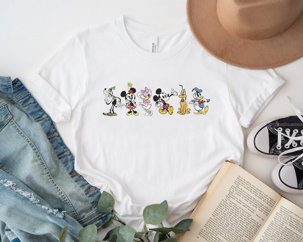 Retro Disney Mickey Checker Shirt, Mickey and Friends Shirt, Disneyland Shirt, Disneyworld Shirt, Disney Family Trip Shirts, Mickey Shirt - 3.jpg