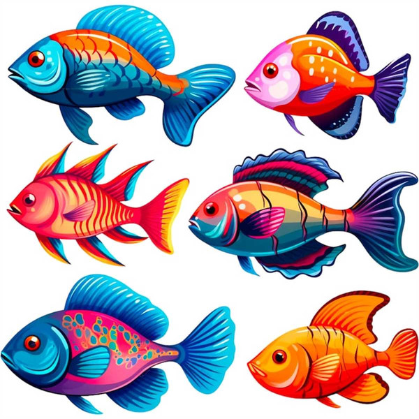 Fish Clipart Set, Fish PNG, Fish Clipart, Sea Creatures Clipart, Sea  Animals, Sublimation, Cute Sea Creatures PNG, Cute