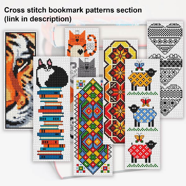cute bookmark cross stitch patterns digital