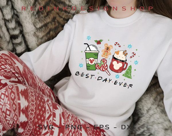 Best Day Ever Svg, Carnival Food Svg, Christmas Mouse, Mouse Coffee Svg, Christmas Snacks Svg, Family Vacation, Christmas Shirt, Holiday Svg - 3.jpg