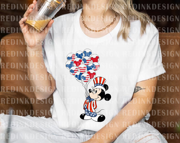 Fourth of July Png, American Flag Png, America Flag Balloon Png, July 4th Png, Freedom Png, Independence Day Png, Mouse Sublimation Design - 3.jpg
