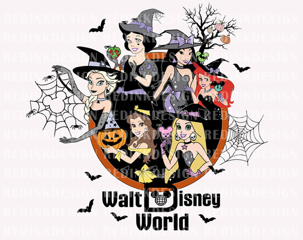 Halloween Princess PNG, Retro Halloween Png, Spooky Season Png, Trick Or Treat Png, Witch Png, Bat Png, Trendy Halloween Shirt Png - 1.jpg
