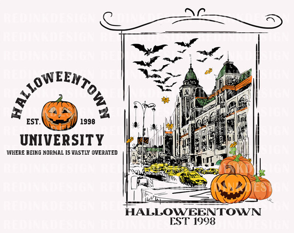 Halloween Townn University 1998 PNG Bundle, Halloween Pumpkin Png,  Spooky Vibes Png, Trick Or Treat Png, Boo Png, Halloween Shirt Png - 1.jpg