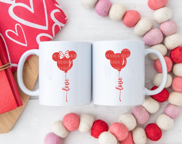 Mouse Balloon Bundle Svg, Mouse Love Svg, Funny Valentine's Day, Valentine's Day, Mouse Valentine Svg, Valentines Couple shirt SVG File - 2.jpg
