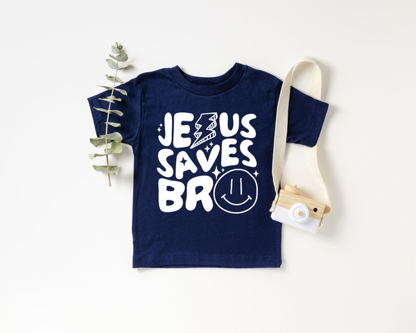 Christian Toddler Shirt, Jesus Saves Bro Kids T-Shirt, Jesus Kids Tee, Retro Kids Shirt, Toddler & Youth Tee - 4.jpg