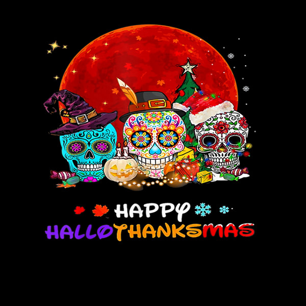 Happy Halloween Christmas Sugar Skull 2020 Tee 8.jpg
