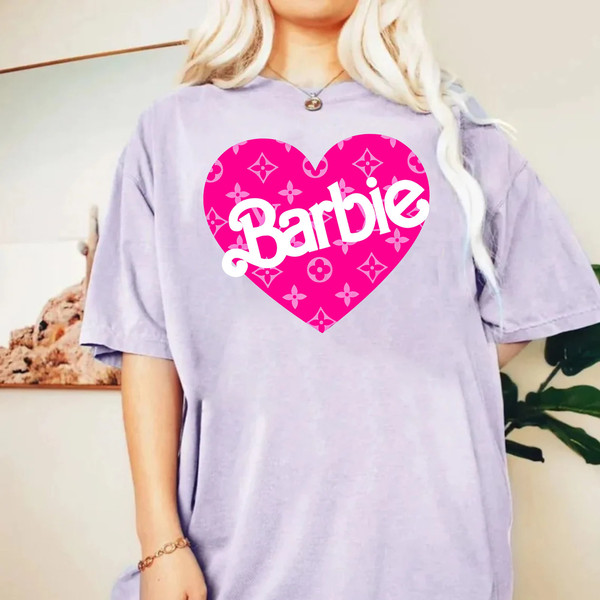 Barbie Comfort Colors shirt, Barbie Movie 2023 Shirt, Party Girls Shirt, Doll Baby Girl, Birthday Shirt, Girls Barbie Palm Heart Shirt - 1.jpg