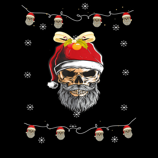 Ugly Christmas Beared Skull With Santa Hat Apprel Xmas 4.jpg