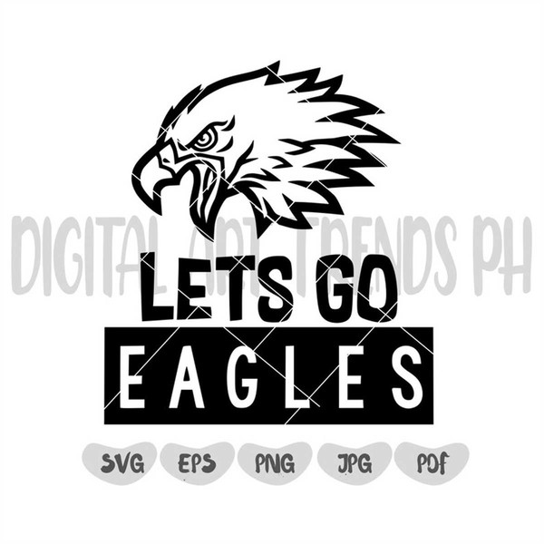 Lets Go Eagles Svg, Sports cricut svg , sports cut file, sports,  philadelphia football svg, football EAGLE, Eagles SVG d