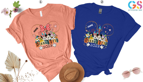 Disneyland Trip 2023 Shirt, Custom Disneyworld Shirt, Family Disneyworld, Disneyland Shirt Family, Name Shirt for Kids, Gift for Family - 3.jpg