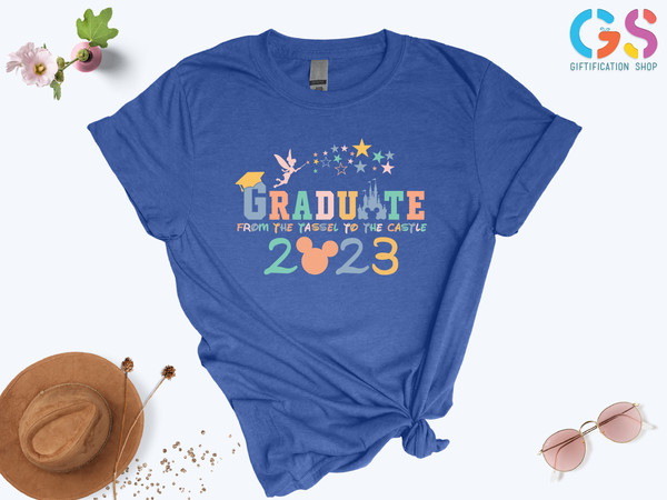 Disneyland Graduation Shirt, Disneyworld graduate Shirt, End Of The Year, Class of 2023 , From The Tassel To The Castle Shirt, Senior 2023 - 6.jpg