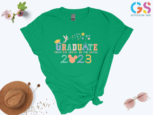 Disneyland Graduation Shirt, Disneyworld graduate Shirt, End Of The Year, Class of 2023 , From The Tassel To The Castle Shirt, Senior 2023 - 7.jpg