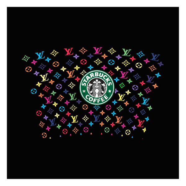 Louis Vuitton Full Wrap For Starbucks Cup Svg, Trending Svg