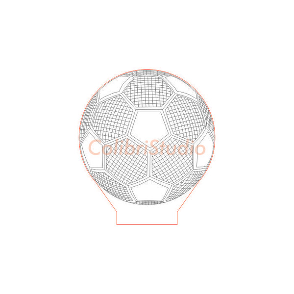 Football ball 3d lamp plan vector file.jpg