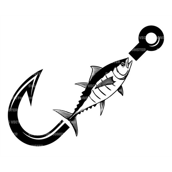 Tuna fish Svg, Fish Hook Svg, Bass Fish Svg, Fisherman Svg. - Inspire ...
