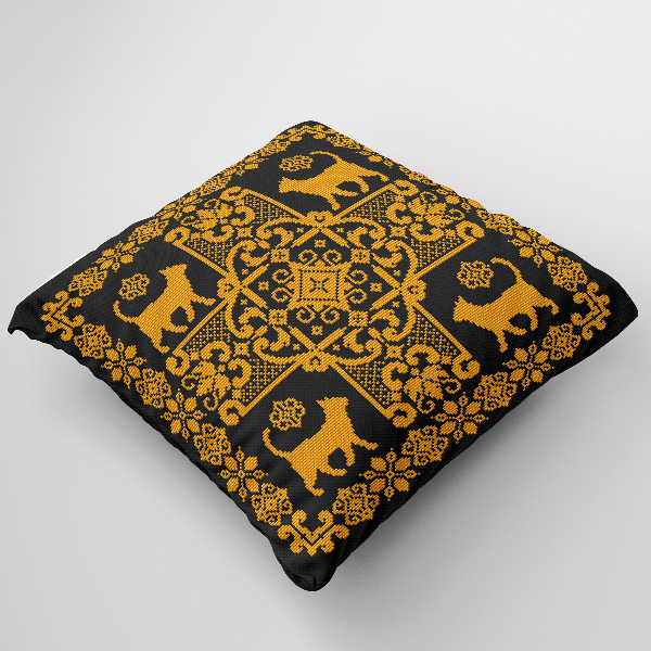 cushion cross stitch pattern cat