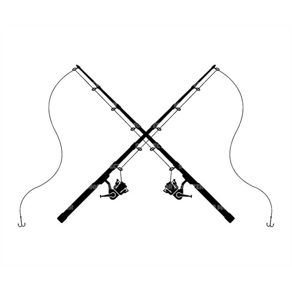 Crossed Bass Fishing Rods Svg, Fishing Pole, Fisherman Svg, - Inspire Uplift