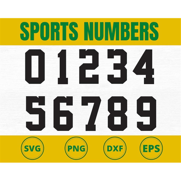 Sport numbers svg, jersey numbers svg, baseball letters svg