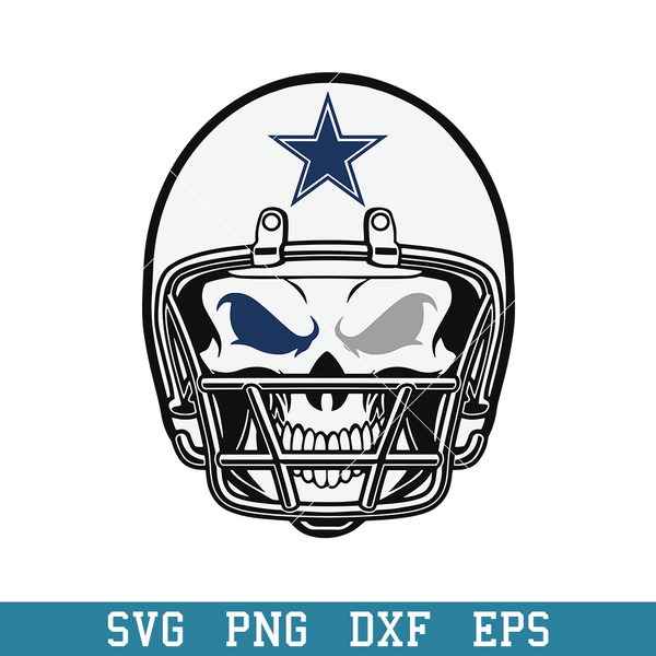 Skull Helmet Dallas Cowboys Svg, Dallas Cowboys Svg, NFL Svg, Png Dxf Eps Digital File.jpeg