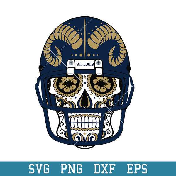 Skull Helmet Los Angeles Rams Svg, Los Angeles Rams Svg, NFL Svg, Png Dxf Eps Digital File.jpeg
