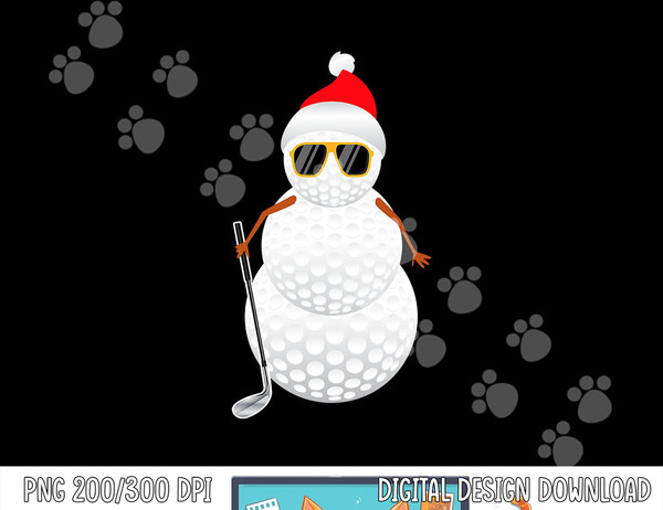 Santa Snowman Golf Ball Christmas Golfer Gift png, sublimation copy.jpg