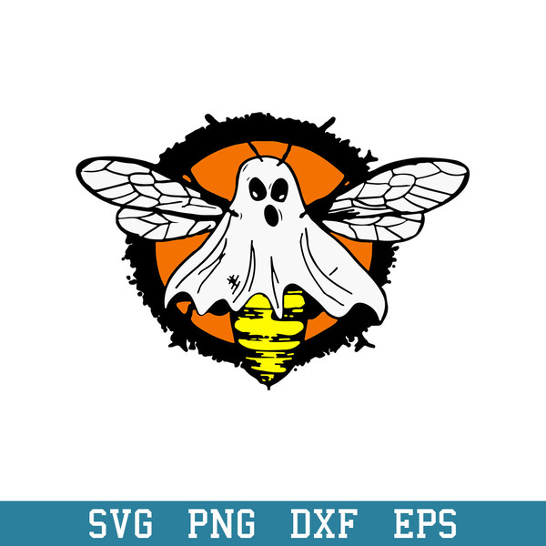 Boo Bee Ghost Spooky Svg, Halloween Svg, Png Dxf Eps Digital File.jpeg