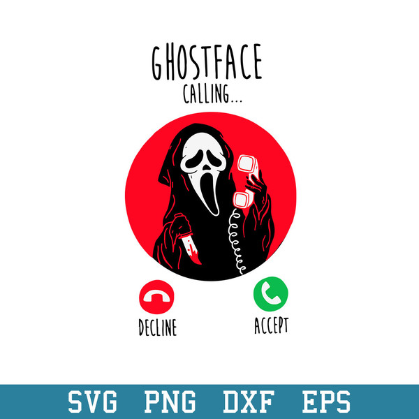 Ghostface Calling Halloween Svg, Scream Svg, Halloween Svg, Png Dxf Eps Digital File.jpeg