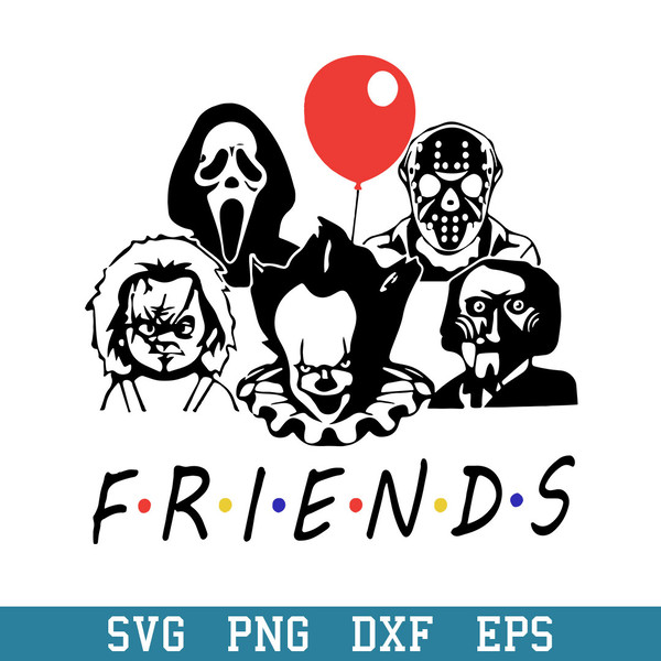 Horror Friends Svg, Horror Characters Svg, Halloween Svg, Png Dxf Eps Digital File.jpeg