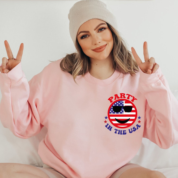 Party in the USA svg, 4th of July svg, 4th of July png, Usa Sublimation, 4th Of July Shirt Design, Retro Smiley Face png, usa svg, Retro svg - 3.jpg