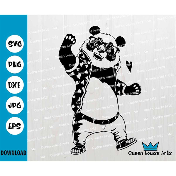 Panda Bear Hiphop Svg Cool Panda Clipart Hipster Panda 