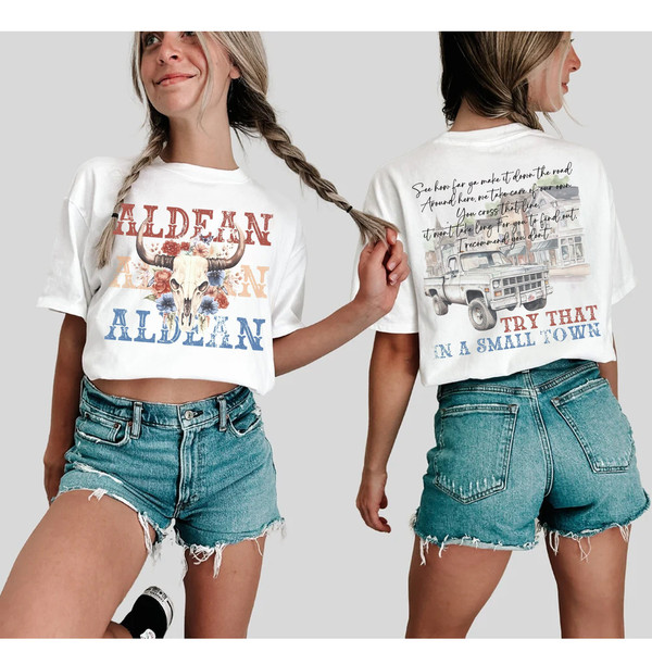 Double Side Try That In A Small Town Shirt  Jason Aldean Country Music Concert Shirt   American Flag Shirt - 1.jpg