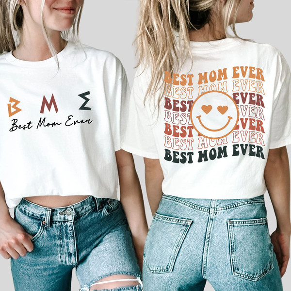 Retro Best Mom Ever Sweatshirt Best Mother's Day Gift, Smiley Face Mama T-Shirt, Mom Life Hoodie, New Mom LongSleeve - 6.jpg