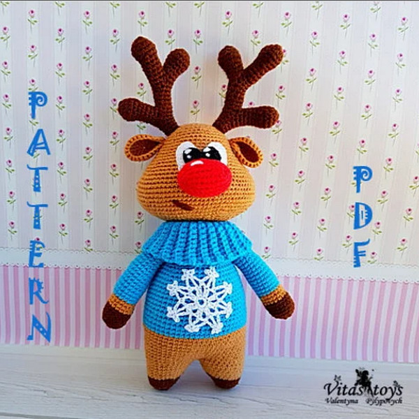 Crochet pattern Christmas Deer Rudolph.png