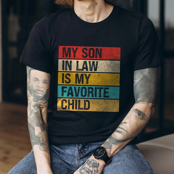 Vintage My Son In Law Is My Favorite Child T-Shirt, Mother In Law Sweatshirt, Mom Life Hoodie, Father In Law LongSleeve Mothers Day Gift - 2.jpg