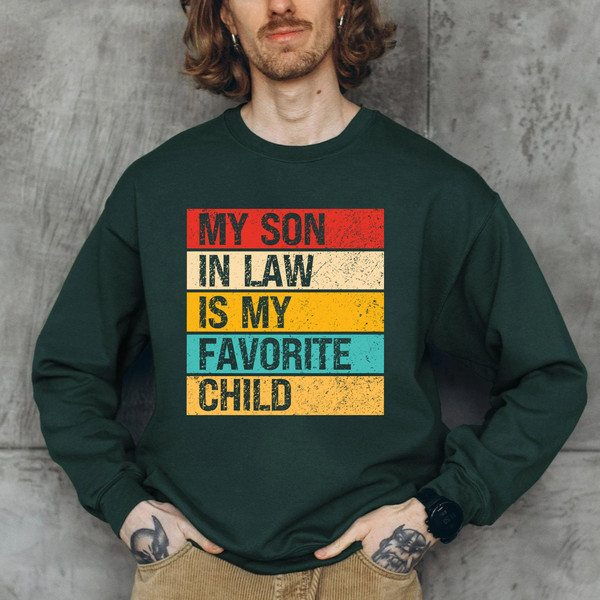 Vintage My Son In Law Is My Favorite Child T-Shirt, Mother In Law Sweatshirt, Mom Life Hoodie, Father In Law LongSleeve Mothers Day Gift - 4.jpg