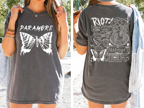 Comfort Colors Paramore Butterfly Album T-Shirt, Paramore Ta - Inspire  Uplift