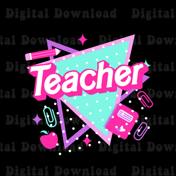 Teacher Png, Pink Teacher Png, Back To School Png - 1.jpg