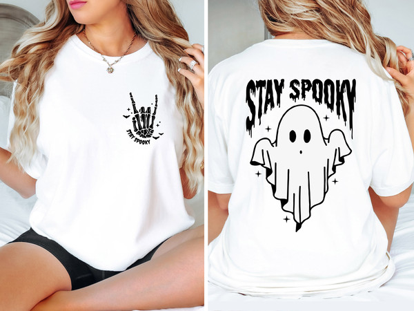 Comfort Colors Stay Spooky Skeleton Hands shirt,Halloween Ghost Shirt, Witch Shirt,Retro Fall Shirt, Spooky Season Shirt,Funny Halloween Tee - 2.jpg