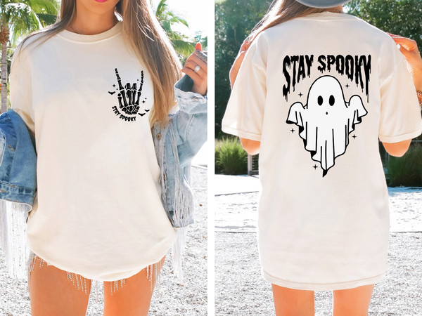 Comfort Colors Stay Spooky Skeleton Hands shirt,Halloween Ghost Shirt, Witch Shirt,Retro Fall Shirt, Spooky Season Shirt,Funny Halloween Tee - 4.jpg
