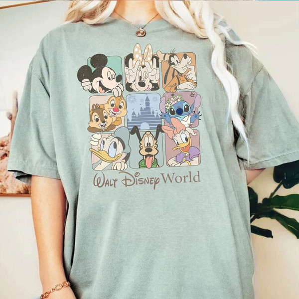 Retro Walt Disney World T-Shirt, Mickey and Friends Shirt, V - Inspire  Uplift
