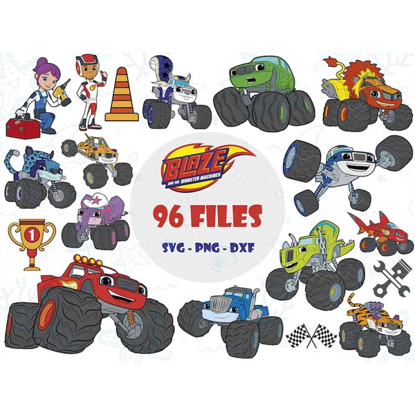 Blaze and The Monster Machines SVG, Truck SVG, Cars Svg, mon - Inspire ...
