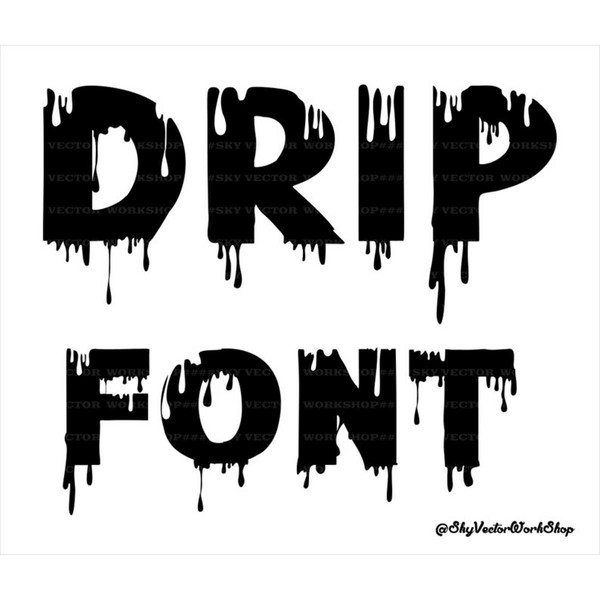 Dripping Font SVG, Dripping Alphabet, Cut Files, Svg File f - Inspire Uplift