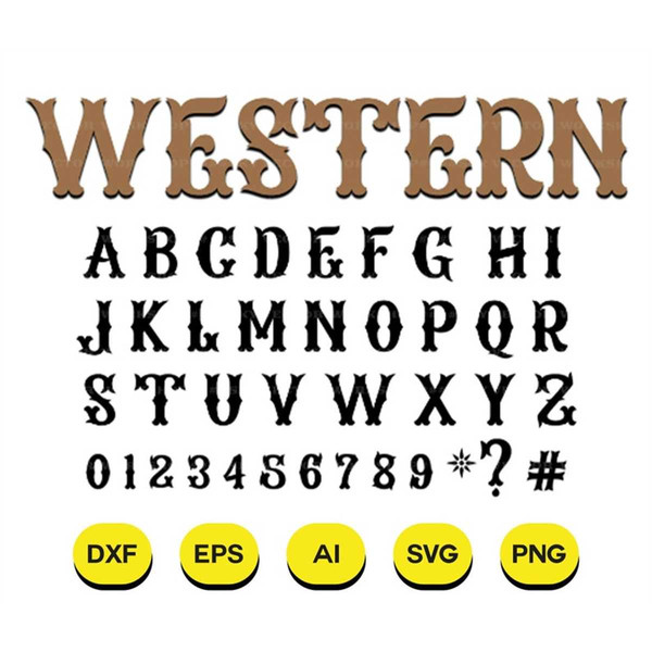 Western Font Svg, Western Font File, Cowboy Font Svg, Letter - Inspire ...