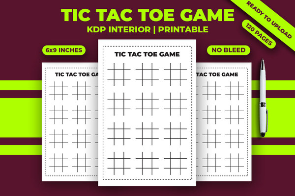 Tic Tac Toe Game Book KDP Interior