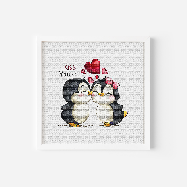 Penguins Love Cross Stitch Pattern PDF Instant Download, Bir - Inspire  Uplift